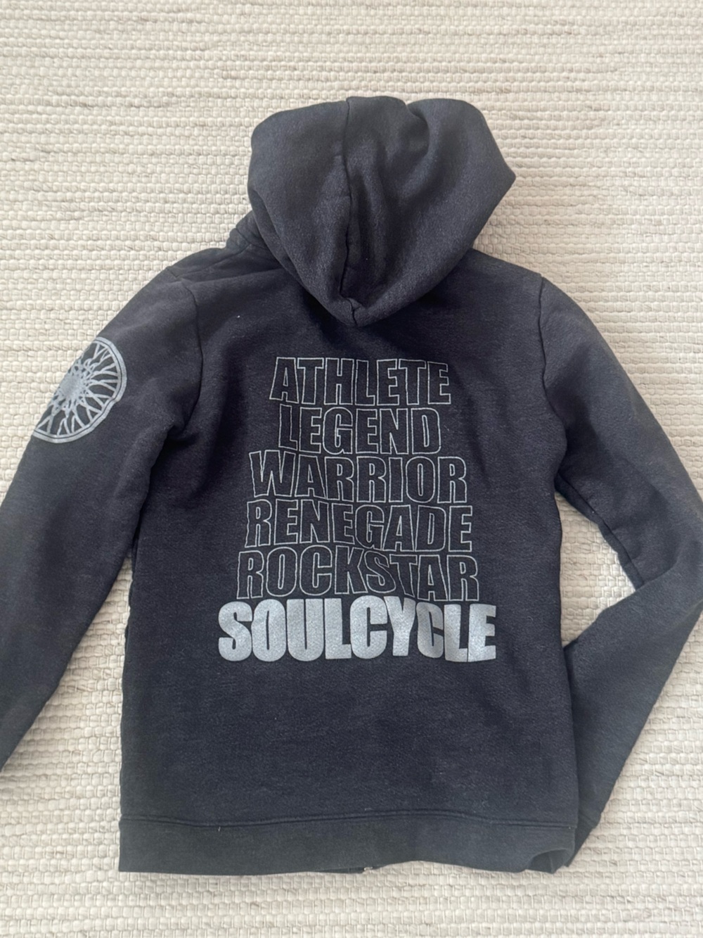 Soulcycle Mantra Dark Grey Full Zip Sweatshirt - Size XS